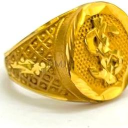 Premium Heavy DOLLAR ($) Gold Look Finely Detailed Handmade Ring For Men Brass Gold Plated Ring-image-77