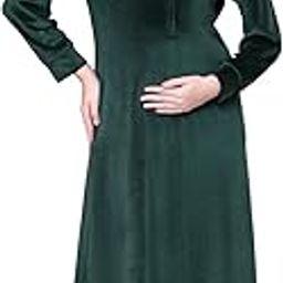 Solid Velvet Maternity Nighty Full Length-image-16