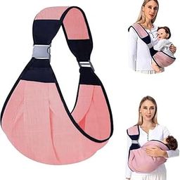 Youngster Newborn Baby Carry Bag Baby Slings Adjustable Baby Carrying Sling’s Bag wrap with Thick Shoulder Straps for 0-24 Months Kid Pink-10