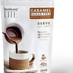 COCOSUTRA SUGAR FREE Drinking Chocolate Mix - Caramel | Zero Sugar, Low Carb, Low Calorie | Stevia & Erythritol based | Keto Friendly Hot Chocolate | Vegan | Enjoy hot or cold | 200g-image-11