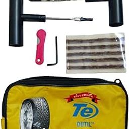 OUTIL Tubeless Tyre Puncture Repair Kit for Car, Bike, Scooter, Motorcycle | Heavy-Duty T Handle Tools with Repair Strips & Storage Pouch | Quick Emergency Flat Tyre Fix Tool Kit-46
