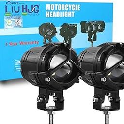 OTO2EYE Power By LIU HJG 1 YEAR WARRANTY Waterproof Y Shape Style Laser Beam Mini Driving Fog Light Bike, Cars Projector Light 2 Color White & Yellow Spot Beam (Pack of 2, 12V DC 40W)-19