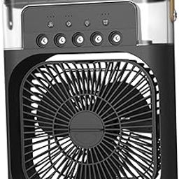 Portable Air Conditioner Quiet Small Desk Air Fan for Travel Outdoor Work Black-31