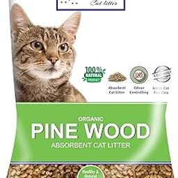 PetCrux Organic Pine Wood Absorbent Cat Litter | 100% Natural Biodegradable | Superior Odour Control | Low Dust for Multiple Cats, 5Kg (Pack of 1)-20