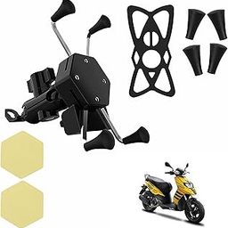 Miwings X-Grip Latest Verson Phone Holder with Mobile USB Charging Port for Aprilia Storm 125 (1 PCs, 5V-2A Black)-picture-13