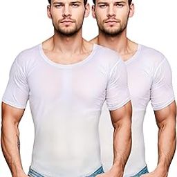 Special Men's Cotton Vest [ Pack of 2 ] Half Sleeves Round Neck | Regular Fit Solid White-image-12