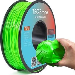 TEQStone TPU Filament 1.75mm New Green 1Kg Spool 95A Flexible Soft 3D Printer Filament Consistent Diameter +/-0.03mm in Vacuum Package-17