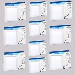 teknolite LZP 22W Warm White Square Surface LED Panel Lights Ceiling | Recessed Ceiling Light with 600 Lumens Output | Ideal LED Panel for Home, Office & Bedroom Lighting Pack of 10-image-46