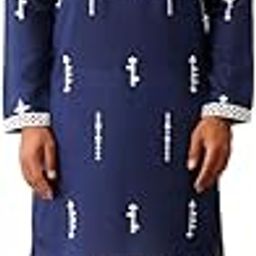 Men's Collar Chikankari Embroidered Kurta Pyjama Sets.-image-12