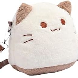 Cat Plush Bag Gift Cat Stuffed Toy Trendy with Adjustable Strap Shoulder Bag Clothing, Shoes & Accessories Womens Handbags & Bags-33