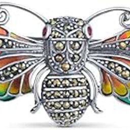 Pure 925 Sterling Silver Brooch/Lapel Pin | Colorful Butterfly Silver Brooch for Women | Gift for her | (9.5 gms)-image-32