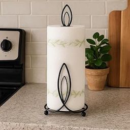Kundi Wrought Iron Tissue Roll/Paper Towel Holder for Kitchen and Dining Table (Oval Shape)-image-15