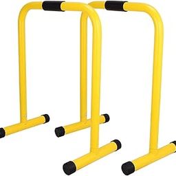 Kobo Original Fitness Equalizer Yellow Dip Bars Stand, Gymnastic Bars For Dipping, Dip Station for Pull Ups, Parallel Bars, Parallettes, Great for Push Ups and Strength Training (IMPORTED)-12