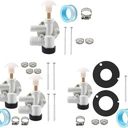 MERISHOPP Rv Toilet Water Valve Kit Sturdy 385314349 for Pedal Flush Toilets Rv A-image-60