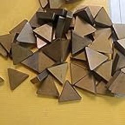 Triangular Carbide Insert Cutting Tips, Metal Machining Tool Bits, Brown, Bulk Pack (4)-image-9