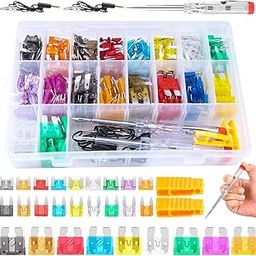 310Pcs Car Fuses Assortment Kit, Standard & Mini & Low Profile Mini Blade Automotive Fuse with Fuse Tester & Puller, ATM/ATO Replacement Fuses for RV/Marine/Truck (2A/5A/7.5A/ 10A/15A/20A/25A/30A/35A)-9