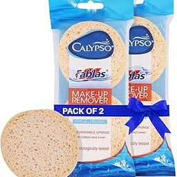 Calypso Make Up Remover PO'2 X 4 (Total 8 Pcs.) 100% Natural Cellulose Facial Cleaning Sponge-image-39