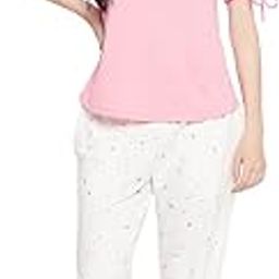 Women's Cotton Chic Basic Ankle-Length Top & Graphic Print Pyjama Set-image-72