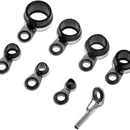 CALANDIS® 8Pcs Mixed Size Casting Fishing Rod Guides Eye Ring Top Tip Line Ring Rod Repair Kit-32