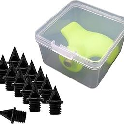 CALANDIS™ 12 Pieces Track Spikes Sprint Sports Field Sprinting Running for Track Shoes 6.4mm Black | Track & Field | Outdoor Sports-image-33