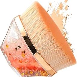 Gleva Foundation Makeup Brush, Kabuki Hexagon Face Blush Liquid Powder Foundation Brush for Blending Liquid, Cream or Flawless Powder Cosmetics (Crystal Gold)-12