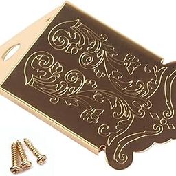 BNF® Mandolin Tailpiece Bridge 12 Hole Back For 3-6 Strings Cigar Box Guitar Golden-19