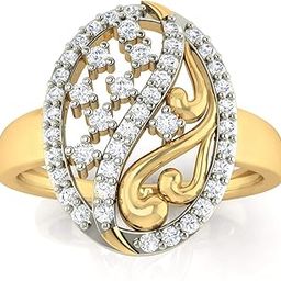 avsar 18k (750) Yellow Gold and Diamond Ring for Women-picture-24