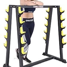 GAMMA FITNESS Gym 10-Bar Fixed Barbell Weight Rack - Heavy-Duty Storage Holder for Straight & EZ Curl Pre-Weighted Bars BR-401-picture-12