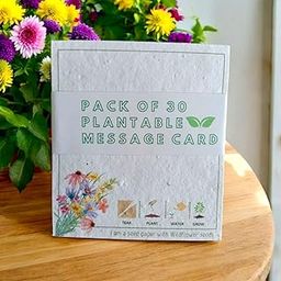 Plantable Message Cards with Seeds, 30 Pack, 3.5 x 4 inch, Seeds Varieties - Basil, Wildflower, Daisy, Marigold-image-20