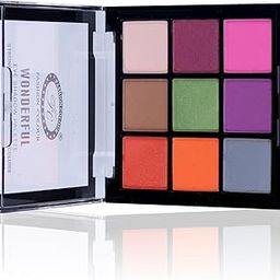 Fashion Colour Wonderful 9 Pigmented Colors Eyeshadow Palette | Long Wearing And Easily Blendable | Eye Makeup Palette Matte, Shimmery And Metallic Finish | (Multicolor-01)-46