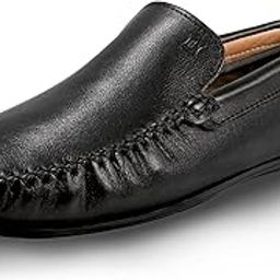 Men’s Genuine Goat Leather Loafers – Formal Black Slip-On Dress Shoes | Sweat-Absorbing, Lightweight & Flexible Comfort Sole | Waterproof Office Wear Shoes-image-88