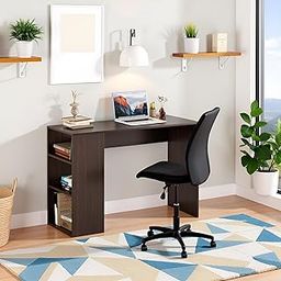 FURNEASER Lexus Engineered Wood Study and Computer Laptop Table for Home or Office, WFH Desk, with Drawer Shelves Storage for Books for Adults Kids Students, 80cm, Wenge (Wenge)-image-104