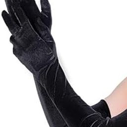 Womens Long Opera Velvet Party Gloves 1920s Flapper Elbow Banquet Gloves-image-52