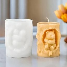 Candle and Soap Making Mold Set, DIY Crafting Supplies (Bear Pillar Mold)-image-95