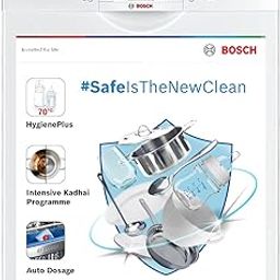 Bosch 13 Place Settings, Free Standing Dishwasher (SMS66GW01I, White), extra dry and hygienic wash-picture-13
