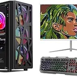 Desktop PC with Core i7-3770, 16GB RAM, GT 730 4GB Graphics, 512GB SSD, RGB 4-Fan Black Cabinet, 22" Monitor, RGB Keyboard & Mouse, HDMI, VGA, Ethernet, WiFi, Windows 10 Pro-11