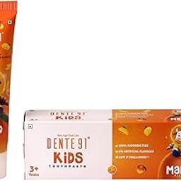 Dente91 Kids Toothpaste, Protects against dental caries & Hypersensitivity, Fluoride Free, Mango Flavour - 45g-4