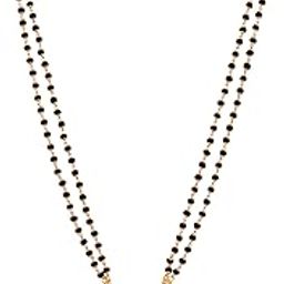 Mangalsutra with chain 18" length SHORT and vati tanmaniya one gram gold No.948-1-image-41