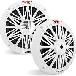 Pyle PLMR62 Dual 6.5'' Water Resistant Marine Speakers, 2-Way Full Range Stereo Sound, Built-in Tweeters, 200 Watt, White (Pair)-21
