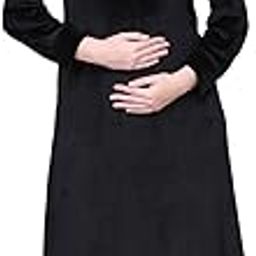 Solid Velvet Maternity Nighty Full Length-73