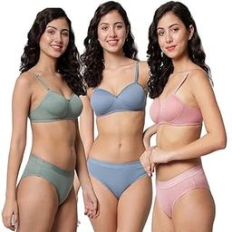 Women Lingerie Set Padded Bra Panty for Women Cotton Bra Panty Set Sexy Bra Panty Set Women Innerwear Pack of 1 Sets-image-8