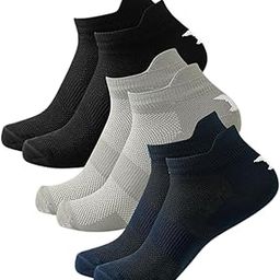 Men's Ankle Length Cushioned Sports Socks | Breathable Fabric | Moisture Wicking | Anti-Blister Comfort | Gym, Running, Walking(IN, Alpha, Free Size, 3, Multi)-image-47