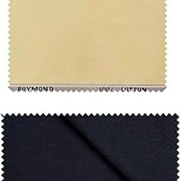 Polyviscose Trouser- 100% Cotton Shirt Fabric Combo Box (Unstitched, All Weather Fabric, (BLUE PANT+YELLOW SHIRT)-image-37