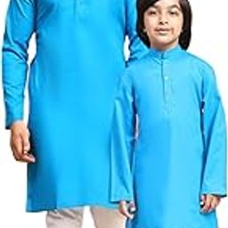 Pure Soft Cotton Father Son Matching Ethnic Casual Wear Kurta Set-picture-51