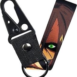SnapStrap Carabiner Keychain with Lanyard Strap for Keys, Bags & Everyday Carry | Heavy-Duty Metal Clip with Key Ring - Anime Theme-42