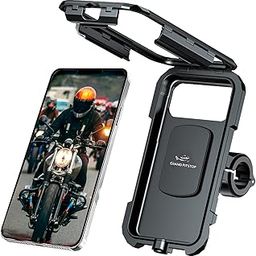 GRAND PITSTOP Waterproof Mobile Holder for Bikes, Motorcycle, Scooty, Bicycles, Bike Mobile Holder, Handlebar Cellphone Holder for Maps and GPS Navigation with 360° Rotation Phone Mount-Black-1