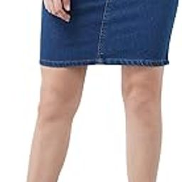 Women's Above Knee-Length Denim Skirt-image-22