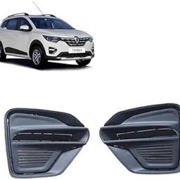 UNEESTORE Front Fog Lamp Cover/Grill Black O.E Type Compatible With Renault/Nissan Triber SET OF 2 PCS-image-2