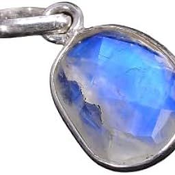 Attractive And Charming Rainbow Moonstone Fancy Shape Gemstone Ethnic 925 Sterling Silver Pendant Jewellery Best For Her-image-63