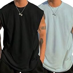 TreadDown Polycotton Tank Tops for Men – Sleeveless Round Neck T-Shirts | Comfortable Gym & Casual Wear Vest (Pack of 2)-image-92